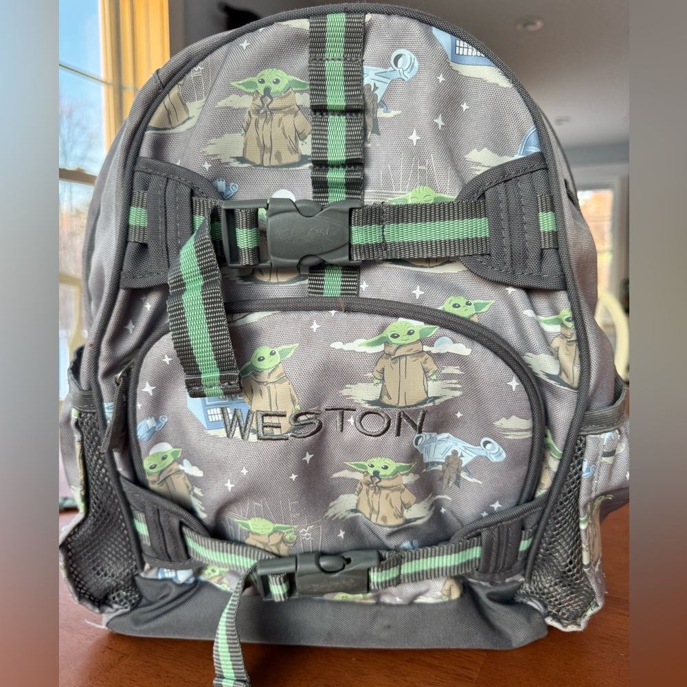 Pottery Barn Kids Star Wars Backpack - Gray and Green